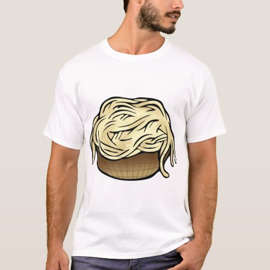 Bowl van Spaghetti Pasta Noodle Food T-shirt (Voorkant)