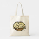 Bowl van Spaghetti Pasta Noodle Food Tote Bag (Achterkant)