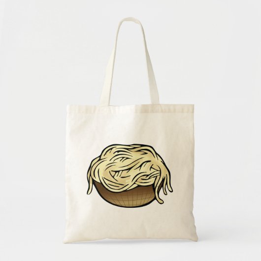 Bowl van Spaghetti Pasta Noodle Food Tote Bag (Voorkant)