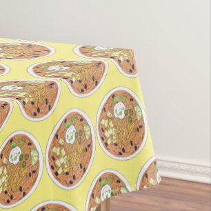 Bowl van Tortilla Soup Tex Mex Food Chips Avocado Tafelkleed