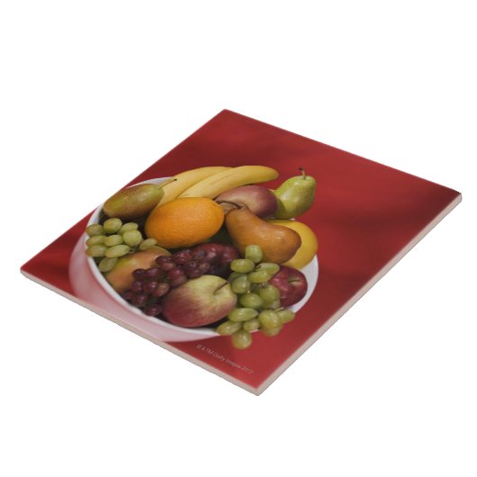 Bowl van verse vruchten tegeltje (Zijkant)