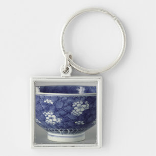Bowl versierd met kersenbloesem sleutelhanger