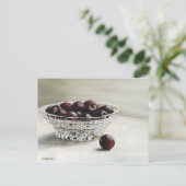 Bowl vol Cherries Art Briefkaart (Staand voorkant)