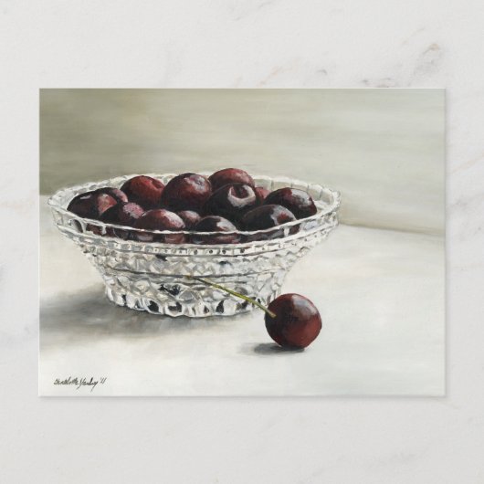 Bowl vol Cherries Art Briefkaart (Voorkant)