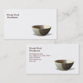 Bowl Woodkeerkaartensjabloon Visitekaartje (Voorkant / Achterkant)