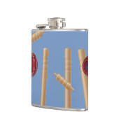 Bowled At Cricket, Vinyl Hip Flask Heupfles (Links)