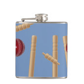 Bowled At Cricket, Vinyl Hip Flask Heupfles (Voorkant)