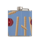Bowled At Cricket, Vinyl Hip Flask Heupfles (Achterkant)