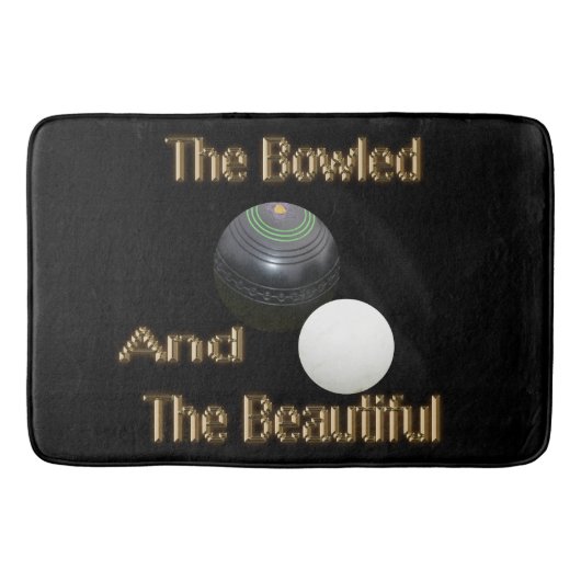 Bowled en prachtig gelanceerd Bowls-ontwerp, Badmat (Voorkant)
