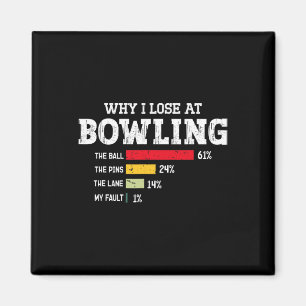Bowlen Bowler Mannen Vrouwen Grappige Bowling Spel Magneet