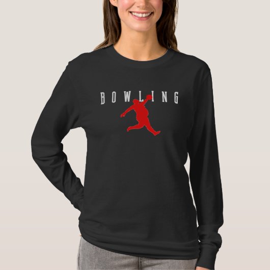 bowlen dikke man springt t-shirt (Voorkant)