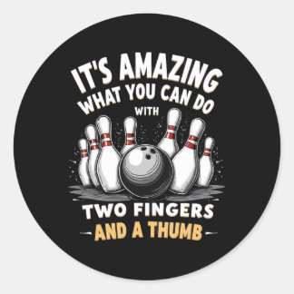 Bowlen Het is verbazingwekkend wat je kunt doen 2  Ronde Sticker