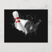 Bowlen in mij sporthart coole bowler kunstschets uitnodiging briefkaart (Voorkant)