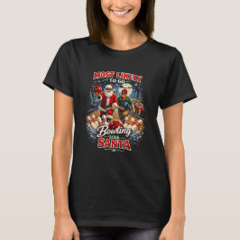 Bowlen met de Kerstman T-shirt