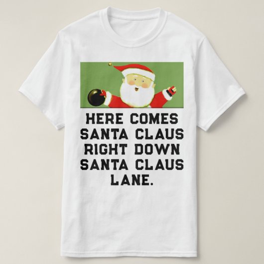 Bowlen met Kerstmis T-shirt (Design voorkant)