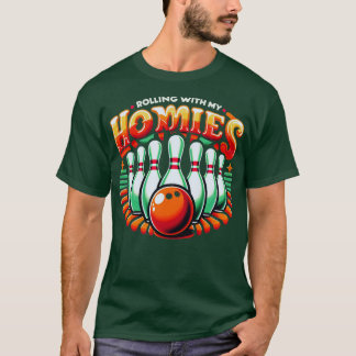 Bowlen met mijn homies Funny Bowler Mannen Wo T-shirt