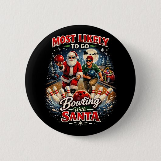 Bowlen met Sinterklaas Ronde Button 5,7 Cm (Voorkant)