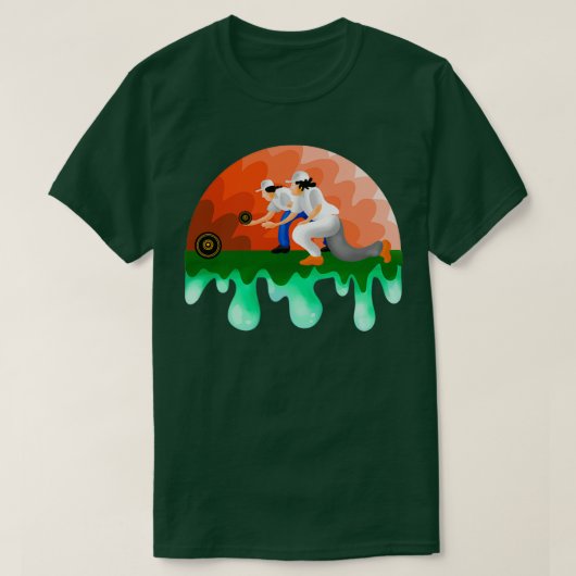 bowlen met speler Tlawn bowling game T T-shirt (Design voorkant)