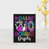 Bowlen naar 10 Dubbele Cijfers 10e Verjaardag Bowl Kaart (Gele Bloem)