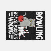 Bowlen Omdat Moord Verkeerd Is Grappige Kat 1 Fleece Deken (Voorkant (Horizontaal))