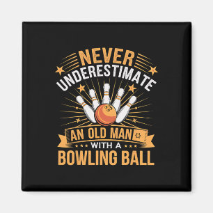 Bowlen onderschat nooit een oud Man met een kom Magneet