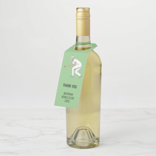 Bowlen op gras flessenhanger (Schuin)