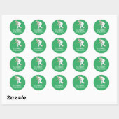 Bowlen op gras ronde sticker (Vel)