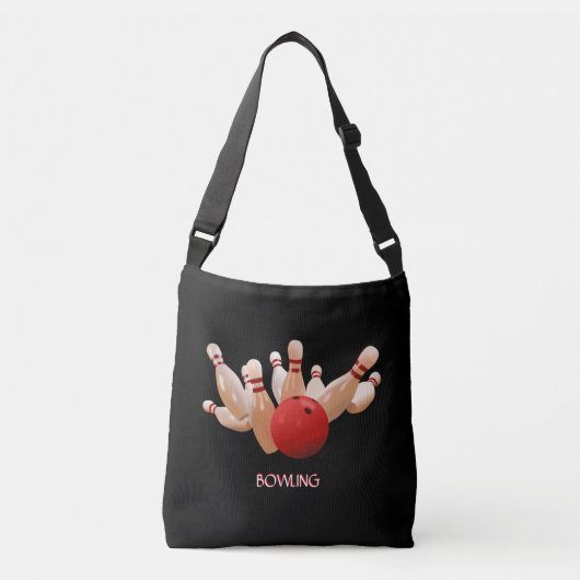 Bowlen op zwart crossbody tas (Voorkant)
