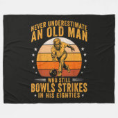 Bowlen Opa 80ste verjaardag Fleece Deken (Voorkant (Horizontaal))