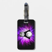 Bowlen; Paars Bagagelabel (Achterkant verticaal)