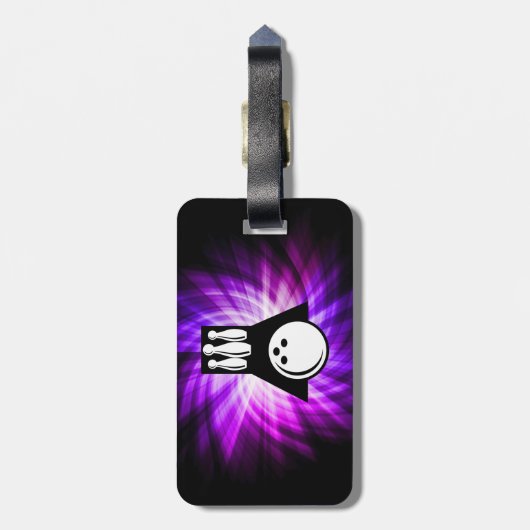 Bowlen; Paars Bagagelabel (Achterkant verticaal)