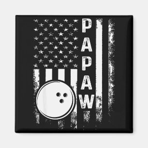 Bowlen Papaw Amerikaanse Vlag Vintage Kerstmis Ker Magneet