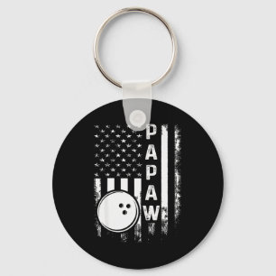 Bowlen Papaw Amerikaanse Vlag Vintage Kerstmis Ker Sleutelhanger