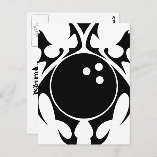 bowlen. stam. briefkaart (Voorkant / Achterkant)