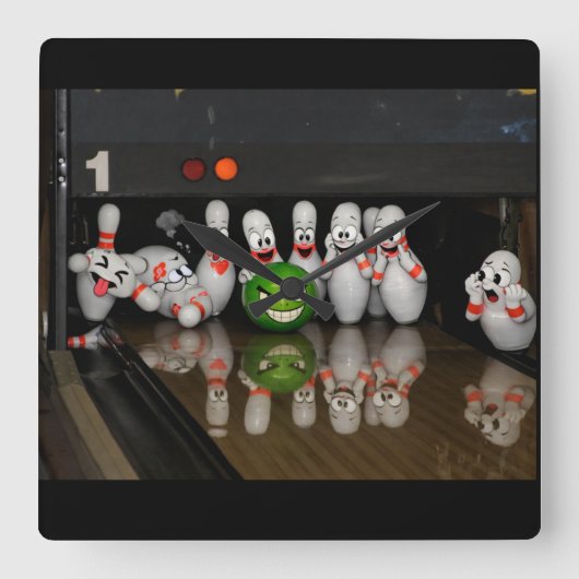 Bowlen  vierkante klok (Voorkant)