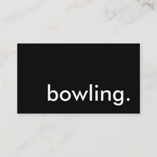 bowlen. visitekaartje (Voorkant)