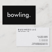 bowlen. visitekaartje (Voorkant / Achterkant)