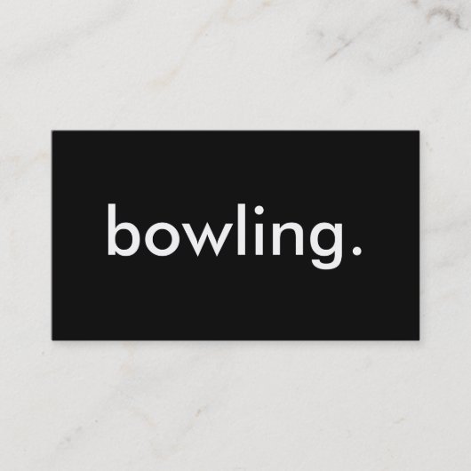 bowlen. visitekaartje (Voorkant)