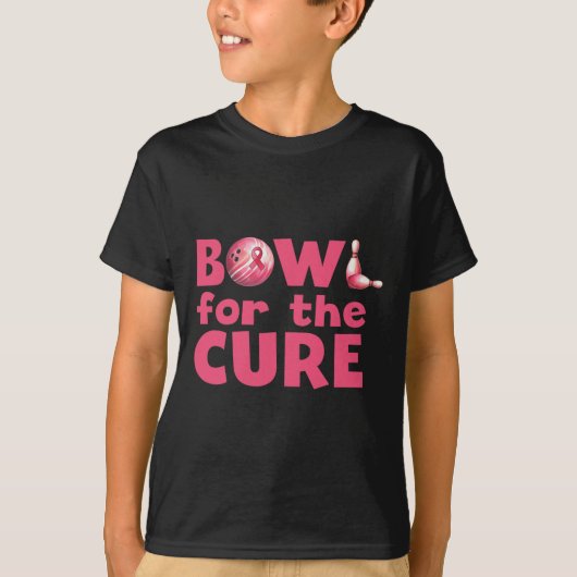 Bowlen Voor De Genezing Bowling Borstkanker Bowler T-shirt (Voorkant)