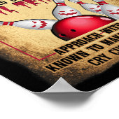 Bowler 10 Funny Bowling Wanted Dead O R Alive Evil Poster (Hoek)