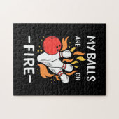 Bowler-ballen staan in brand legpuzzel (Horizontaal)