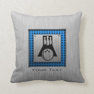 Bowler; blik van geborsteld metaal kussen