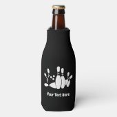 Bowler Bowling Ball Pins Aangepast Flesjeskoeler (Fles Voorkant)