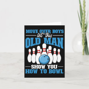Bowler Bowling laat dit oude Man Show je hoe je mo Kaart