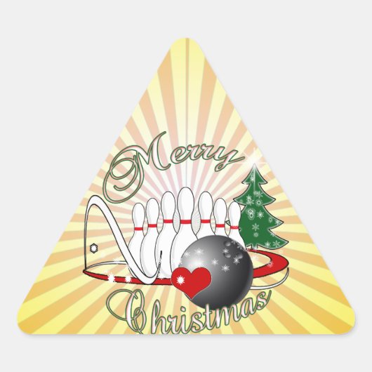 BOWLER/BOWLING MERRY CHRISTMAS STICKER (Voorkant)