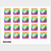 BOWLER/BOWLING MERRY CHRISTMAS VIERKANTE STICKER (Vel)