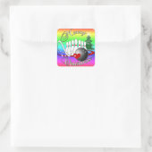 BOWLER/BOWLING MERRY CHRISTMAS VIERKANTE STICKER (Tas)
