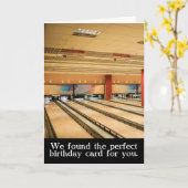 Bowler Bowling rechtsboven je Alley Fun Birthday Kaart (Gele Bloem)