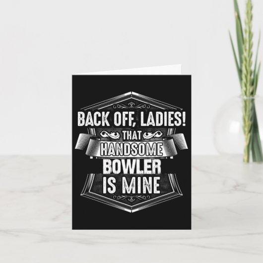 Bowler Bowling vrouw Shirt Kaart (Voorkant)