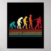 Bowler Evolution Retro Bowling Team Mannen Vrouwen Poster (Voorkant)